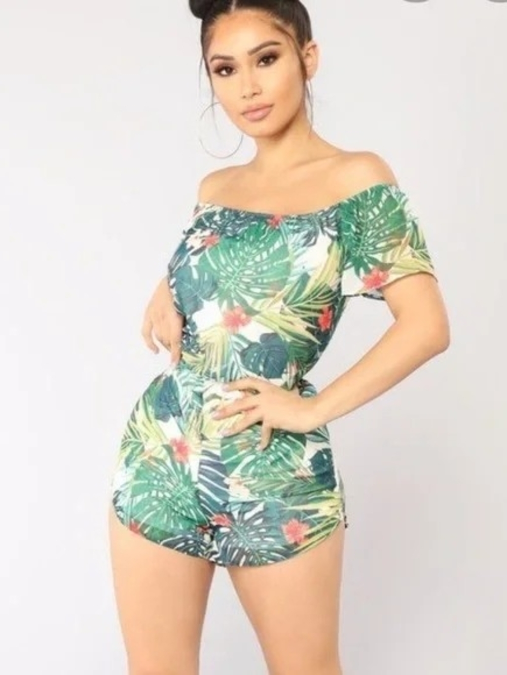 NWT Fashion Nova Palm Lane Tropical Romper